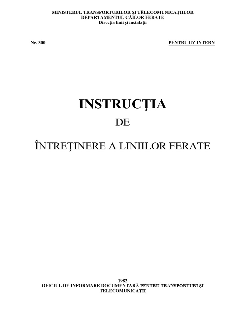 Instructia Nr. 300 Din 01.10.1981 | PDF