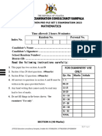 Primary Seven Pre-Ple Set I Examination 2023 Mathematics