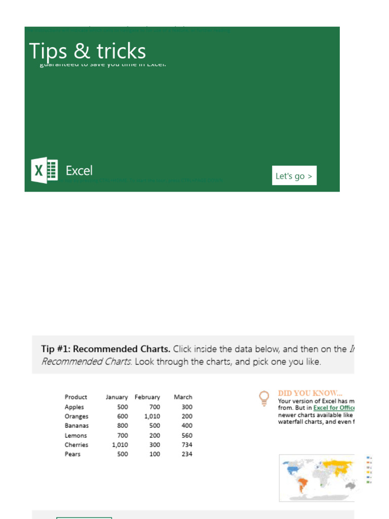 Tips & Tricks1 | PDF | Microsoft Excel | Computer Architecture