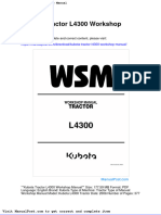 Kubota Tractor l4300 Workshop Manual