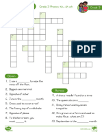 Grade 3 Phonics TH - TH and WH - Crossword Puzzle