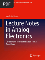 Lecture Notes in Analog Electronics Discrete and Integrated Large Signal Amplifiers 9789811965272 9789811965289 - Compress