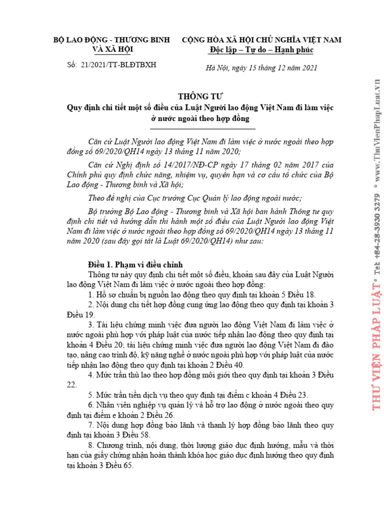 21 2021 tt thong tu bo lao dong thuong binh va xa hoi pdf