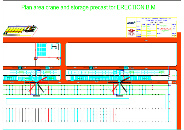 Plan Area Crane and Storage Precast Tor ERECTION B.M | PDF ...