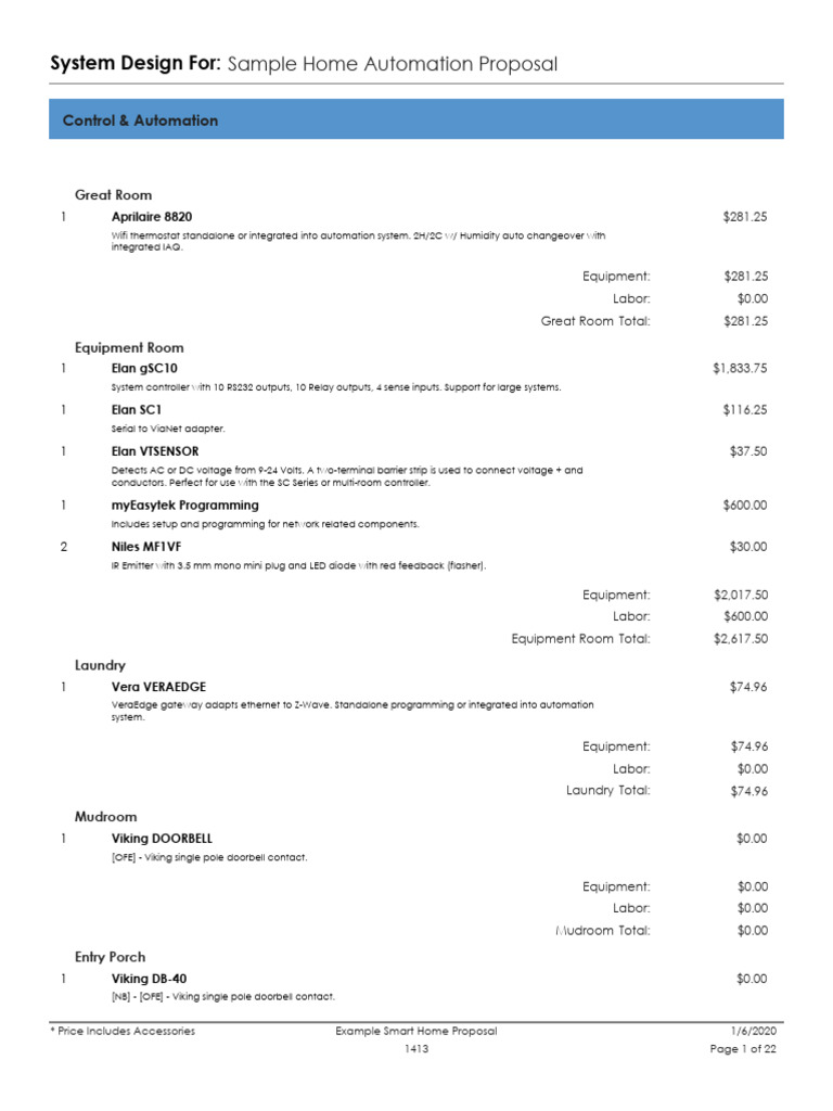 Example Home Automation Proposal | PDF | Loudspeaker | Computer Engineering