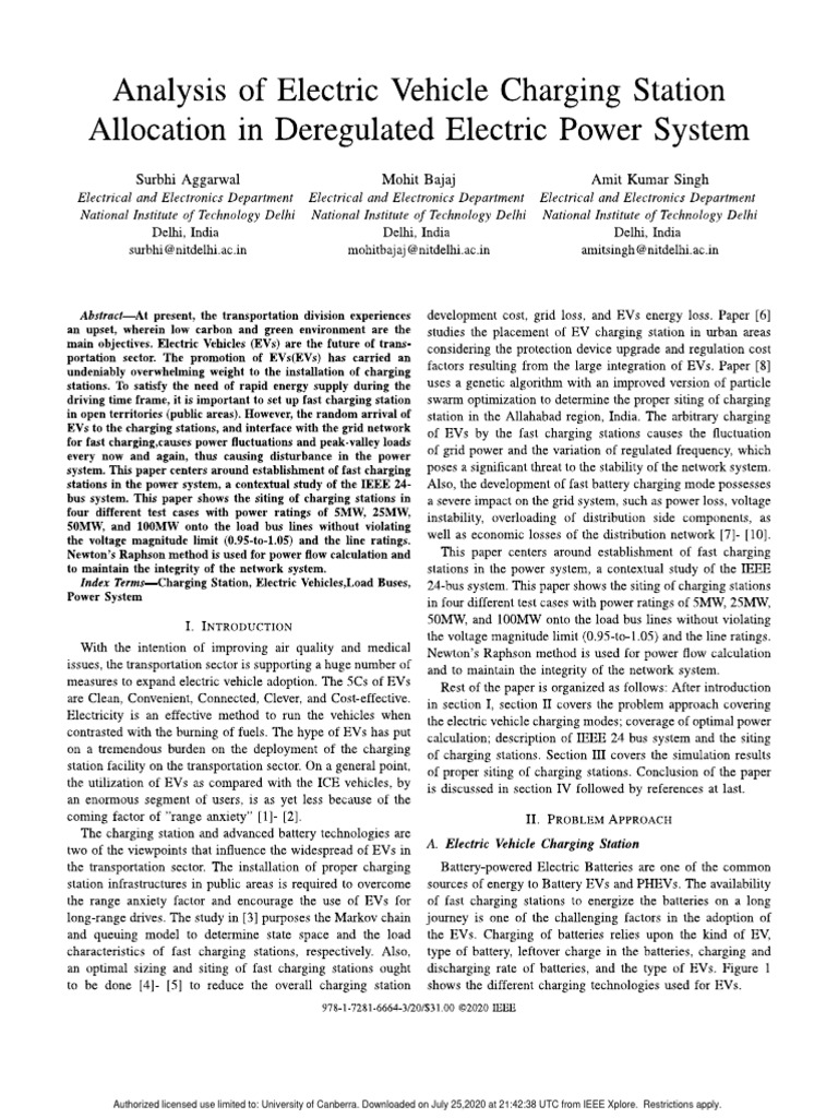 Analysis of Electric Vehicle Charging Station Alloc | PDF | Low Carbon ...