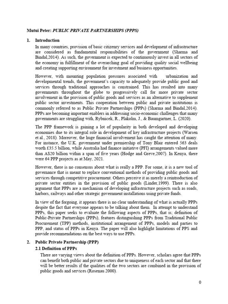 Understanding Public-Private Partnerships | PDF | Public–Private ...