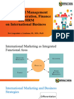 INternational Management Marketing FInance Operation and HRD