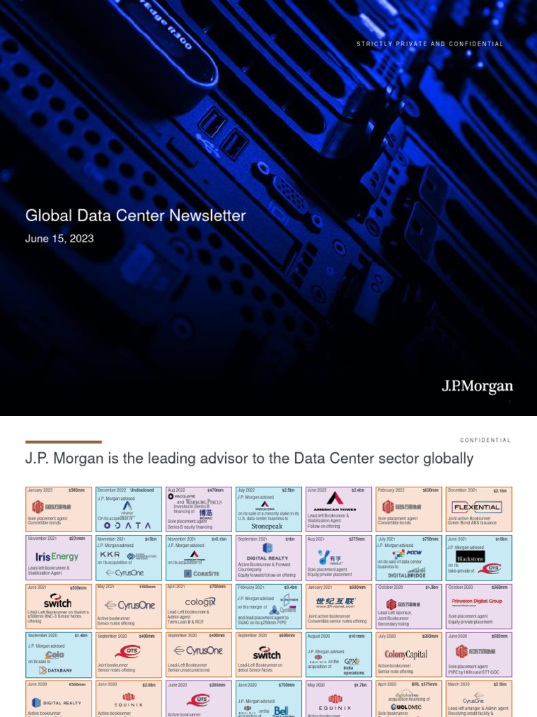 J.P. Morgan Global Data Center Update | PDF | J.P. Morgan & Co. | Investing
