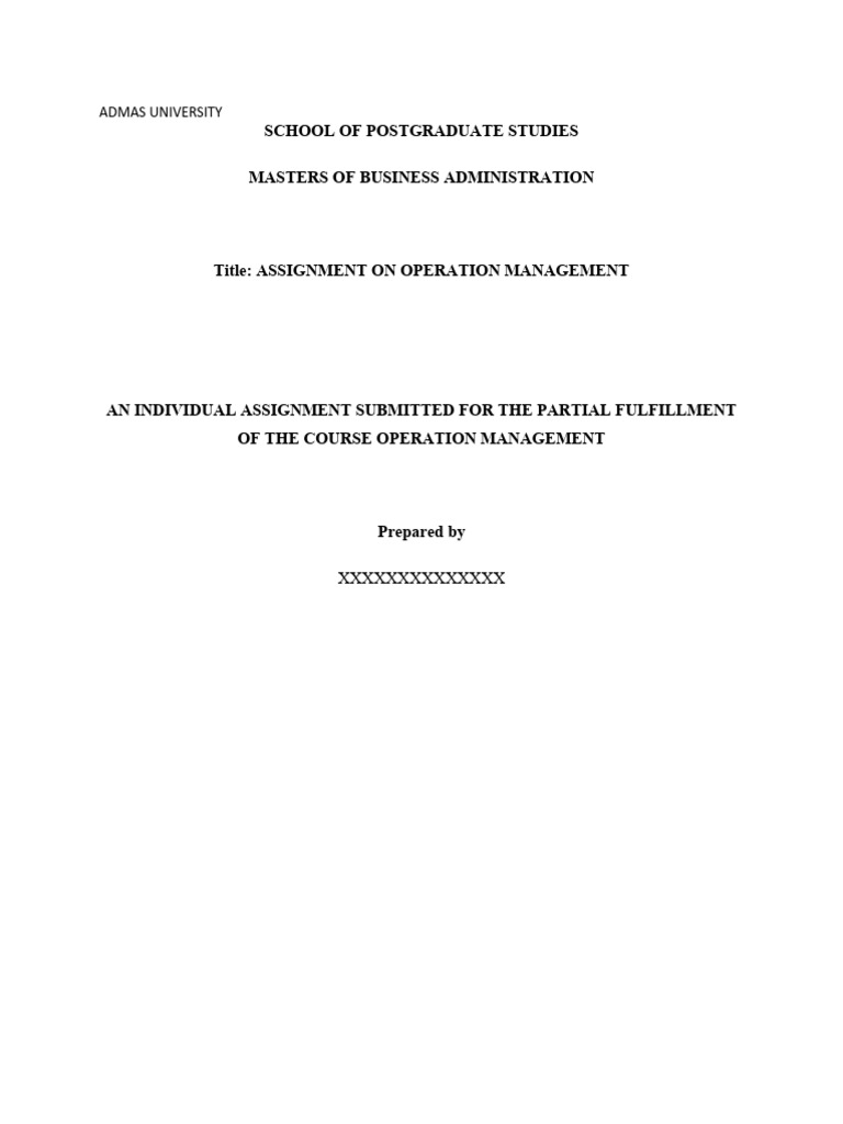 mba thesis admas university pdf