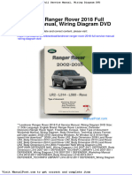Landrover Ranger Rover 2018 Full Service Manual Wiring Diagram DVD
