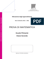 Invalsi Matematica 2011-2012 Primaria Seconda