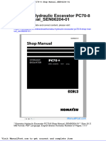 Komatsu Hydraulic Excavator Pc70 8 Shop Manual Sen06204 01