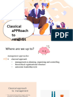 Classical Approach To Management