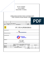 COVER Operating Instruction Control Box Turning Gear