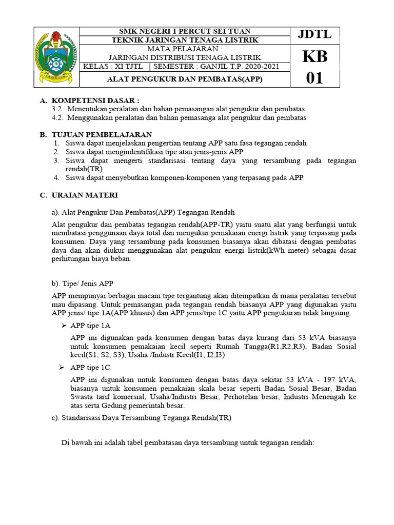 Modul 1 Jdtl Xi Tjtl Pdf