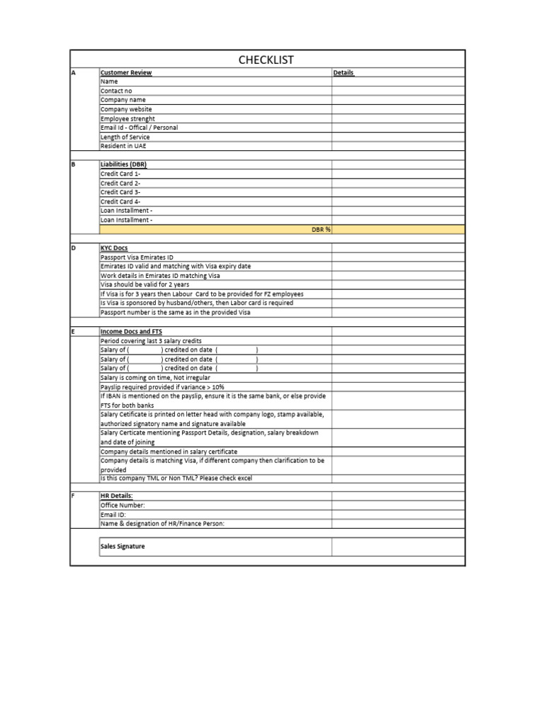 Checklist Coordinator | PDF