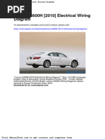 Lexus Ls600h 2010 Electrical Wiring Diagram