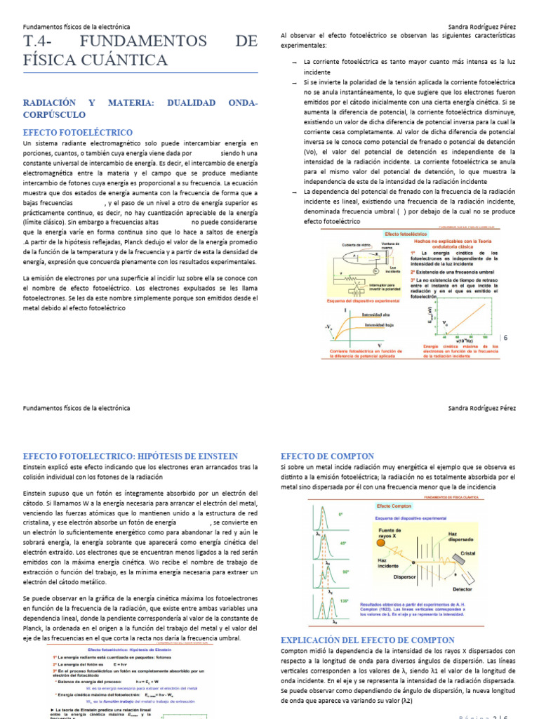 Fundamentos de Física Cuántica en Electrónica | PDF | Efecto ...