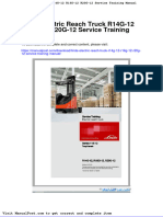 Linde Electric Reach Truck r14g 12 r16g 12 r20g 12 Service Training Manual