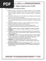 Unit V: Share Resources Over A LAN:: Q.1) What Does Shared Resources Mean?