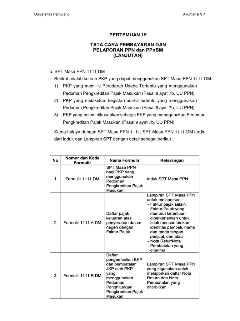 Pertemuan 19 - Sak0203 - Perpajakan 2 | PDF