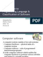Introduction To Programming Language & Classification of Software