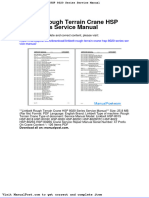 Linkbelt Rough Terrain Crane HSP 8020 Series Service Manual