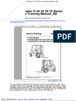 Linde V Stapler H 20-25-30 35 Series 351 Service Training Manual de