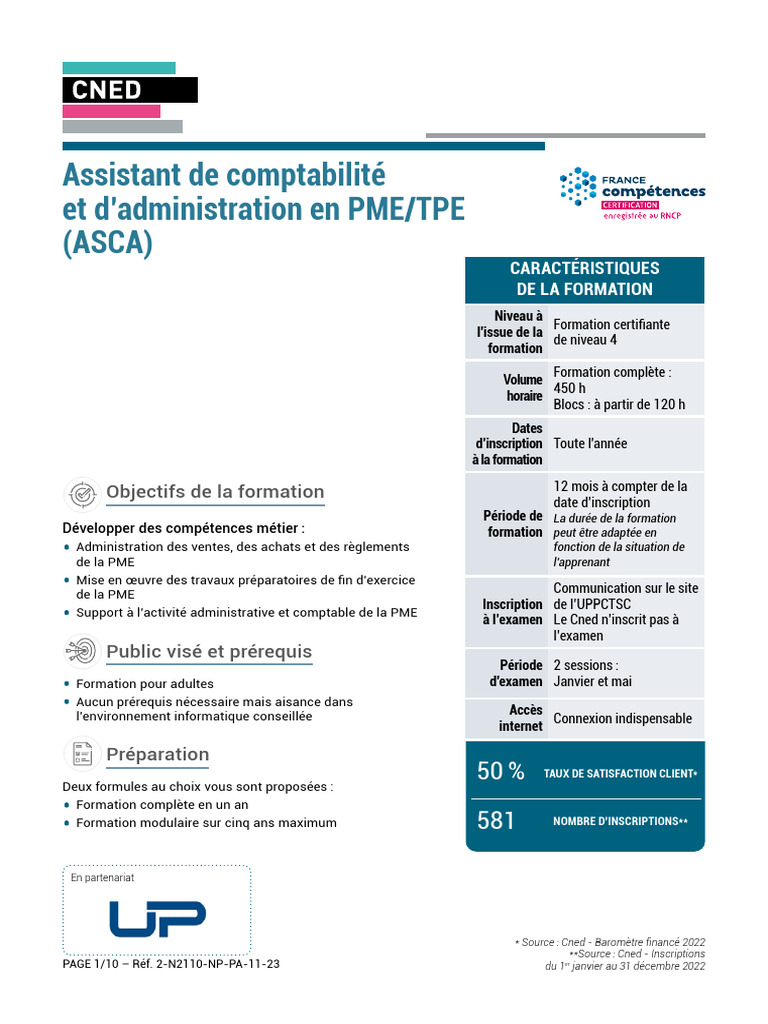 Formation ASCA : Assistant Comptable PME | PDF | Application | Comptabilité