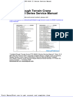 Linkbelt Rough Terrain Crane RTC 8040 II Series Service Manual