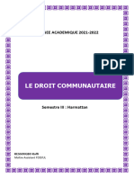 COURS DROIT COMMUNAUTAIRE - Ok