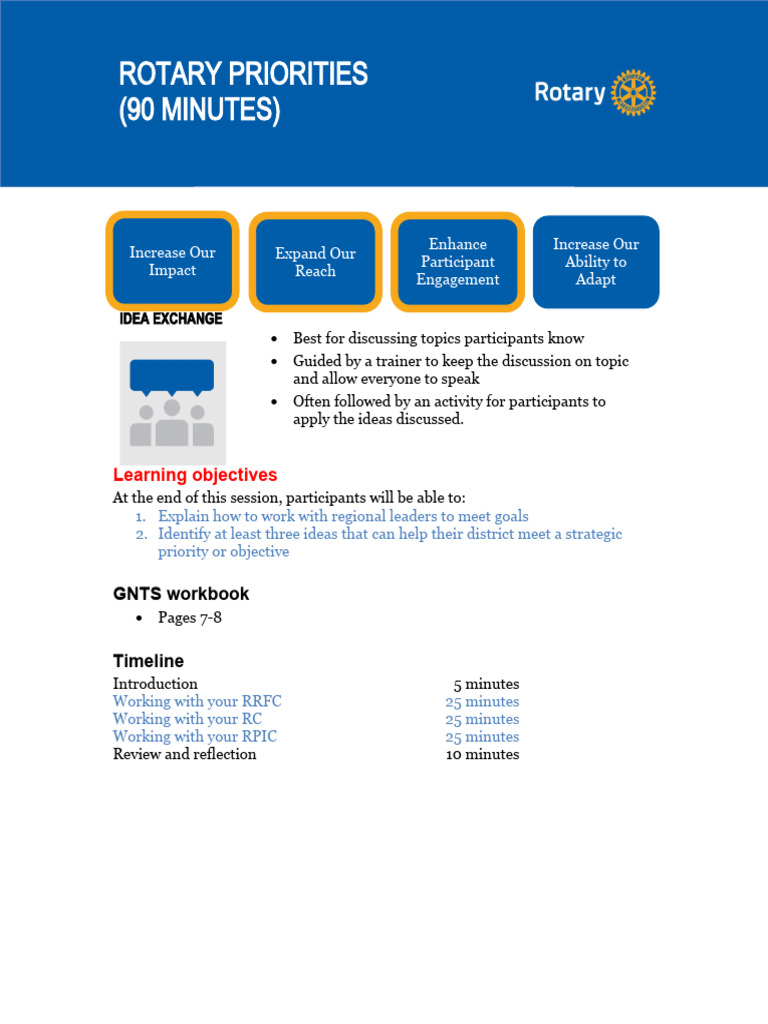 4.rotary Priorities-Done | PDF | Human Communication