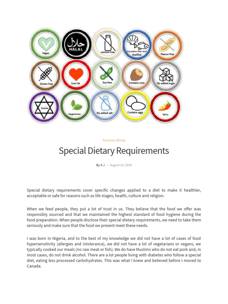 dietary restriction | PDF | Vegetarianism | Food Intolerance