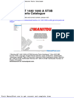 Manitou MT 1440 1840 A St3b Genuine Parts Catalogue