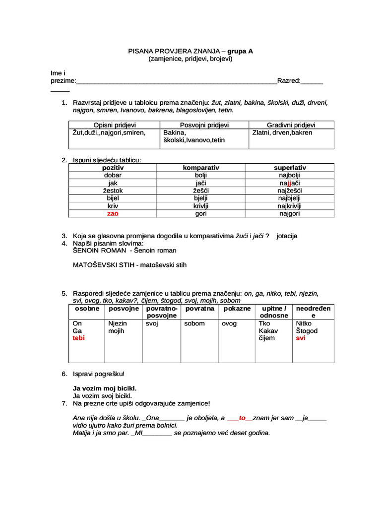 Docdownloader pisana provjera znanja zamjenicebrojevipridjevi pdf