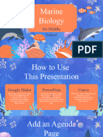 Marine Biology For Middle School Under The Sea Blue and Orange Illustrative Presentation