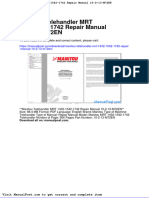 Manitou Telehandler MRT 1432 1542 1742 Repair Manual 10-2-13 M72en