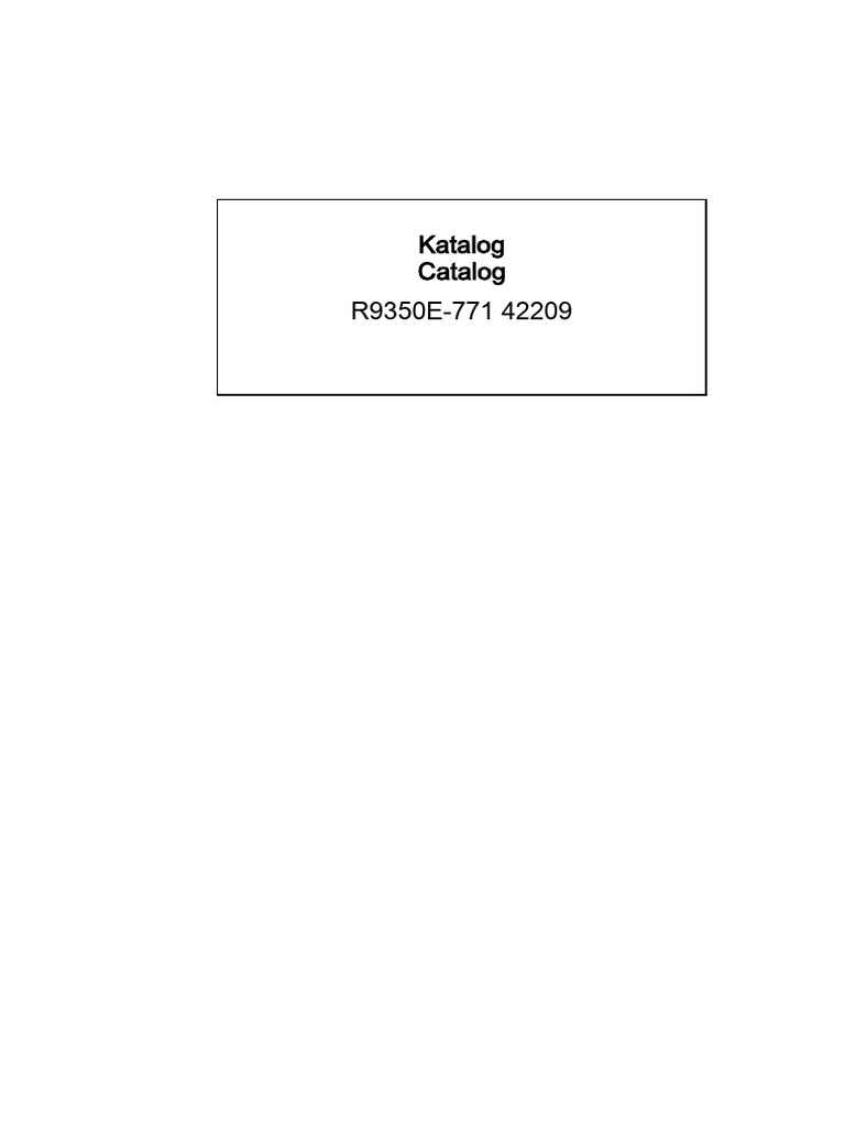 Katalog Dijelova Liebherr - R9350 | PDF