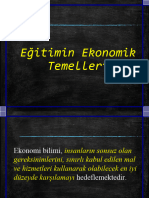 Eği̇ti̇mi̇n Ekonomi̇k Temelleri̇