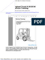 Linde Ic Engined Truck H 20-25-30 Type 351 Service Training