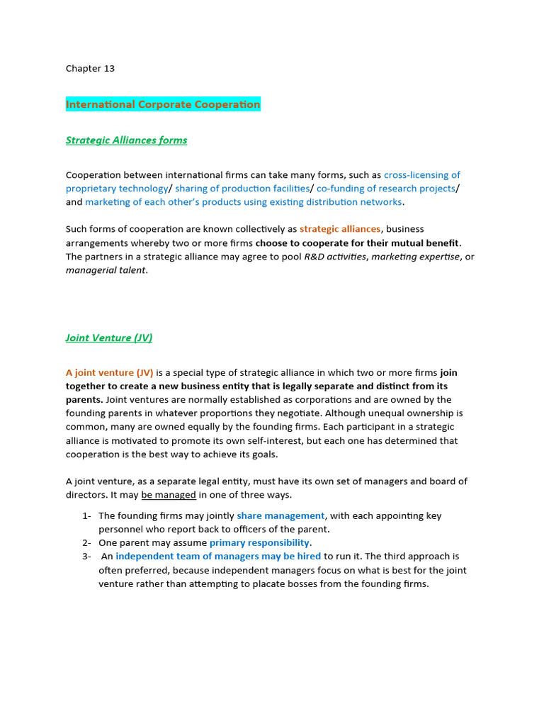 chapter-13-summary-pdf-joint-venture-marketing