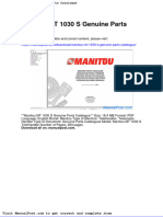 Manitou MT 1030 S Genuine Parts Catalogue