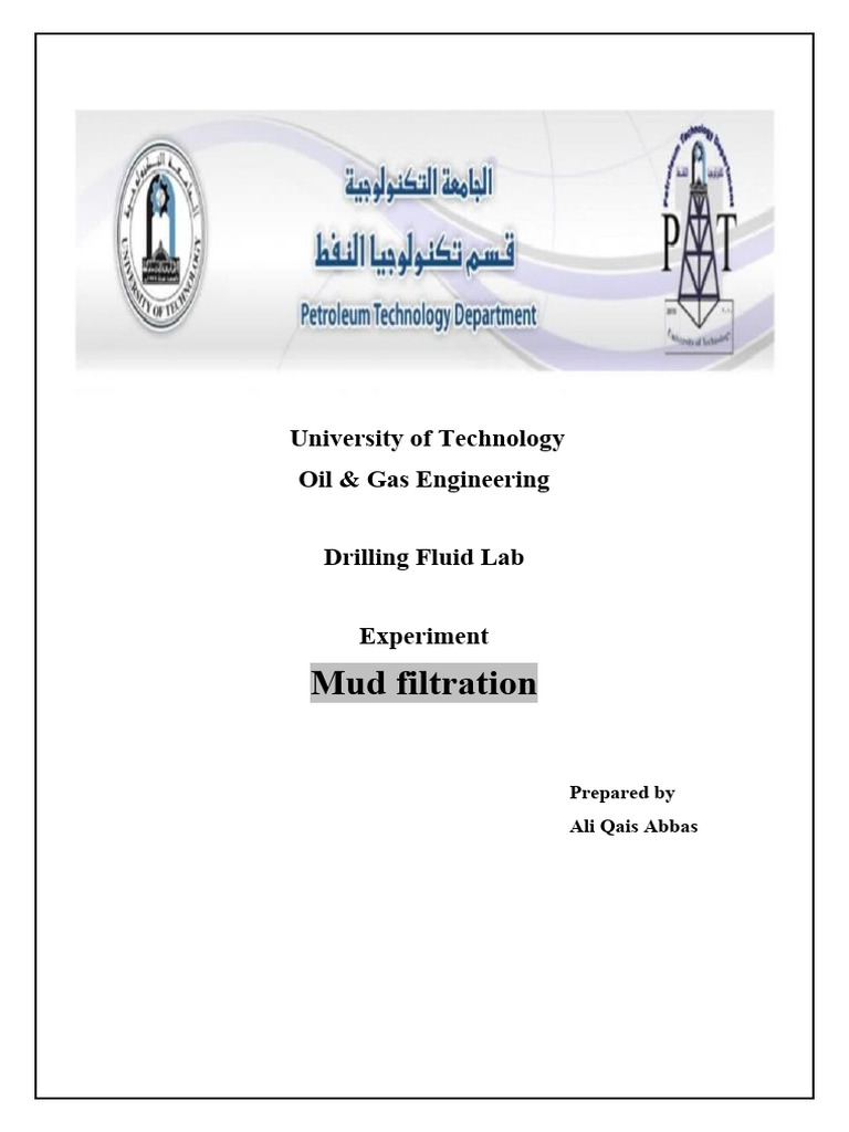 Mud Filtration | PDF | Filtration | Physical Sciences