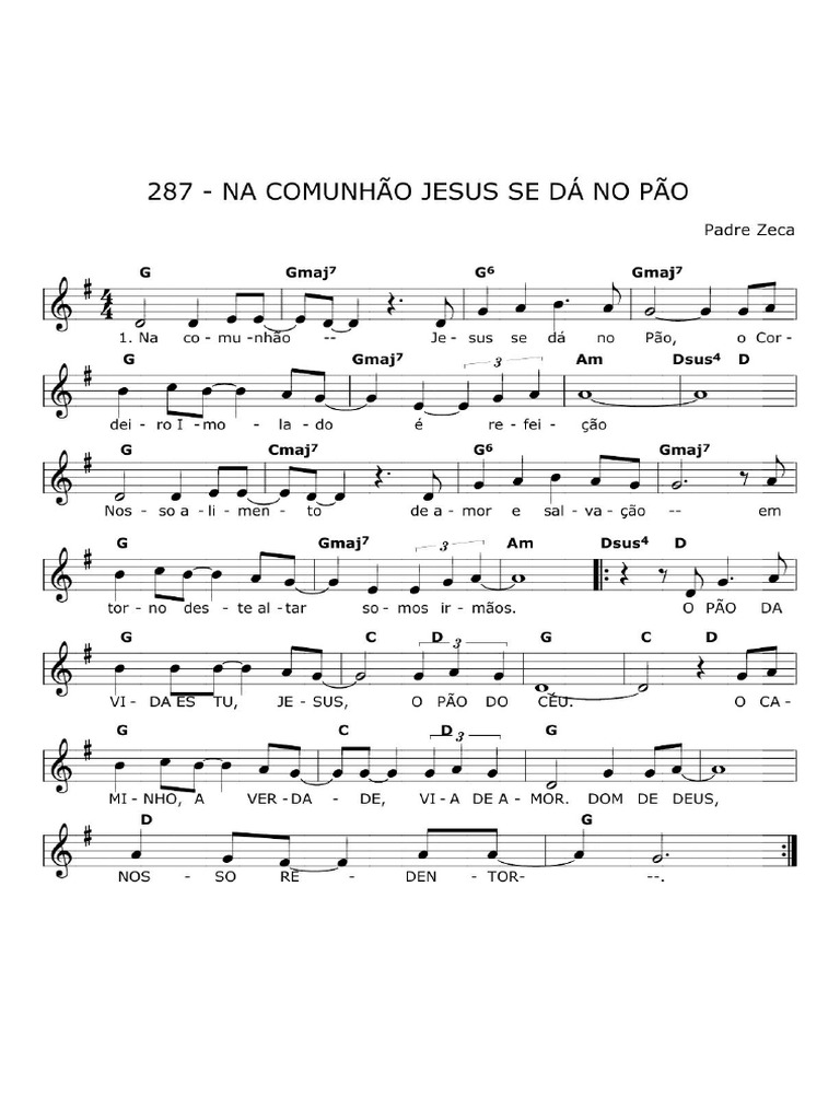 O Pão Da Vida - Na Comunhão Jesus Se Dá No Pão | PDF
