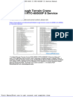 Linkbelt Rough Terrain Crane Rtc 8050 II Rtc 8050xp II Service Manual