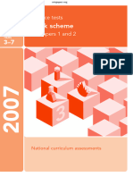 KS3 Science 2007 Mark Scheme