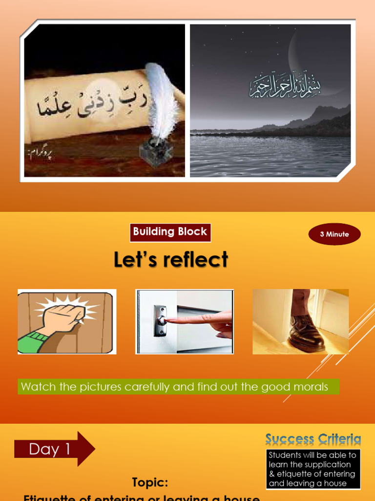 Yr 5 Chapter 4 EtiquetteOfEnteringOrLeavingHouse 1 PDF Sharia