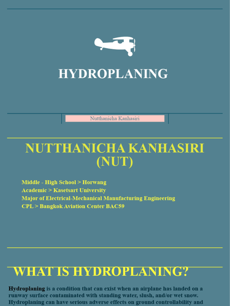Hydroplaning Presentation PDF Vehicle Parts Mechanical Engineering