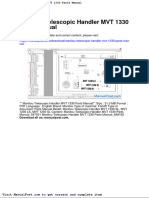 Manitou Telescopic Handler MVT 1330 Parts Manual